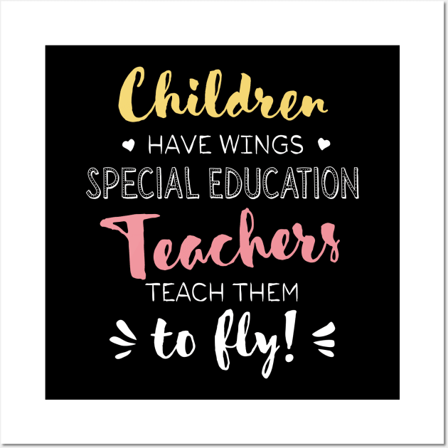 Special Education Teacher Gifts - Beautiful Wings Quote Wall Art by BetterManufaktur